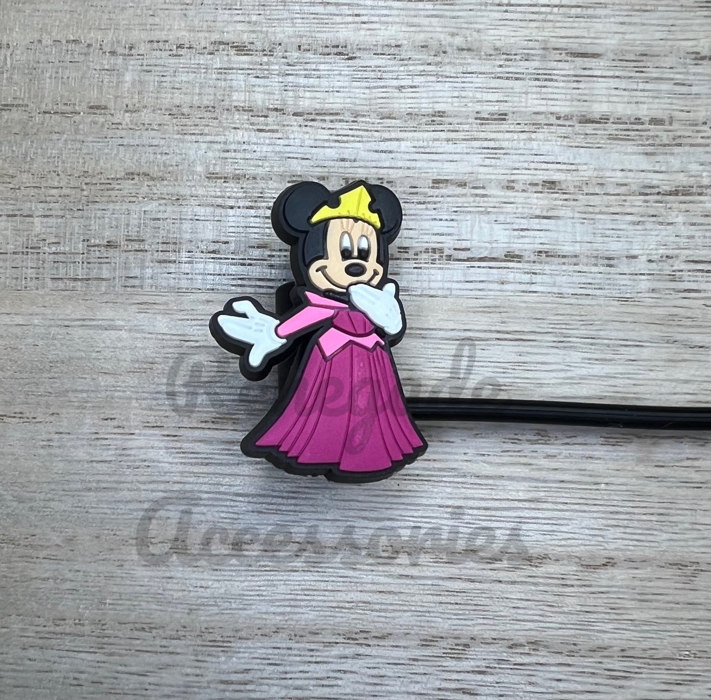 Straw Topper - Mouse Ears Girl Sleeping Princess Outfit