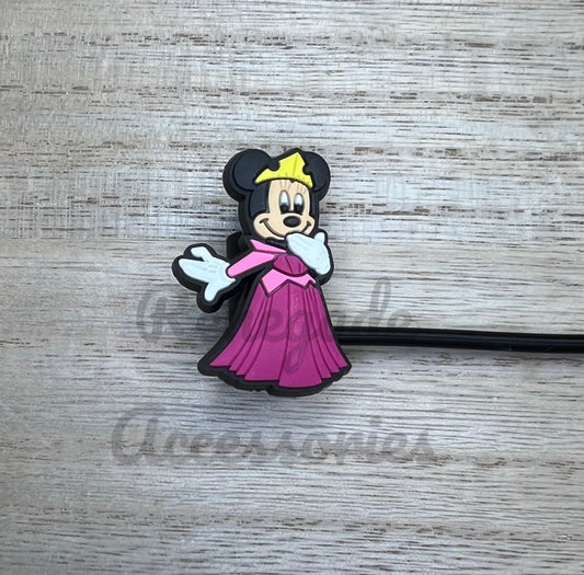 Straw Topper - Mouse Ears Girl Sleeping Princess Outfit