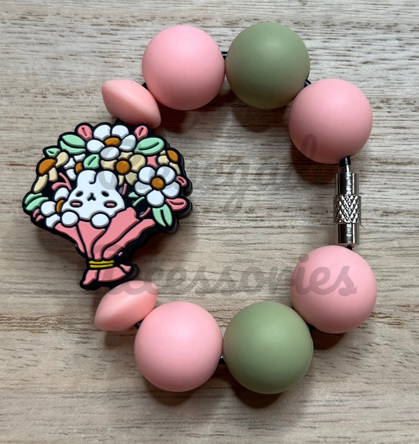 Silicone Charm - Bouquet Bunny - Flowers