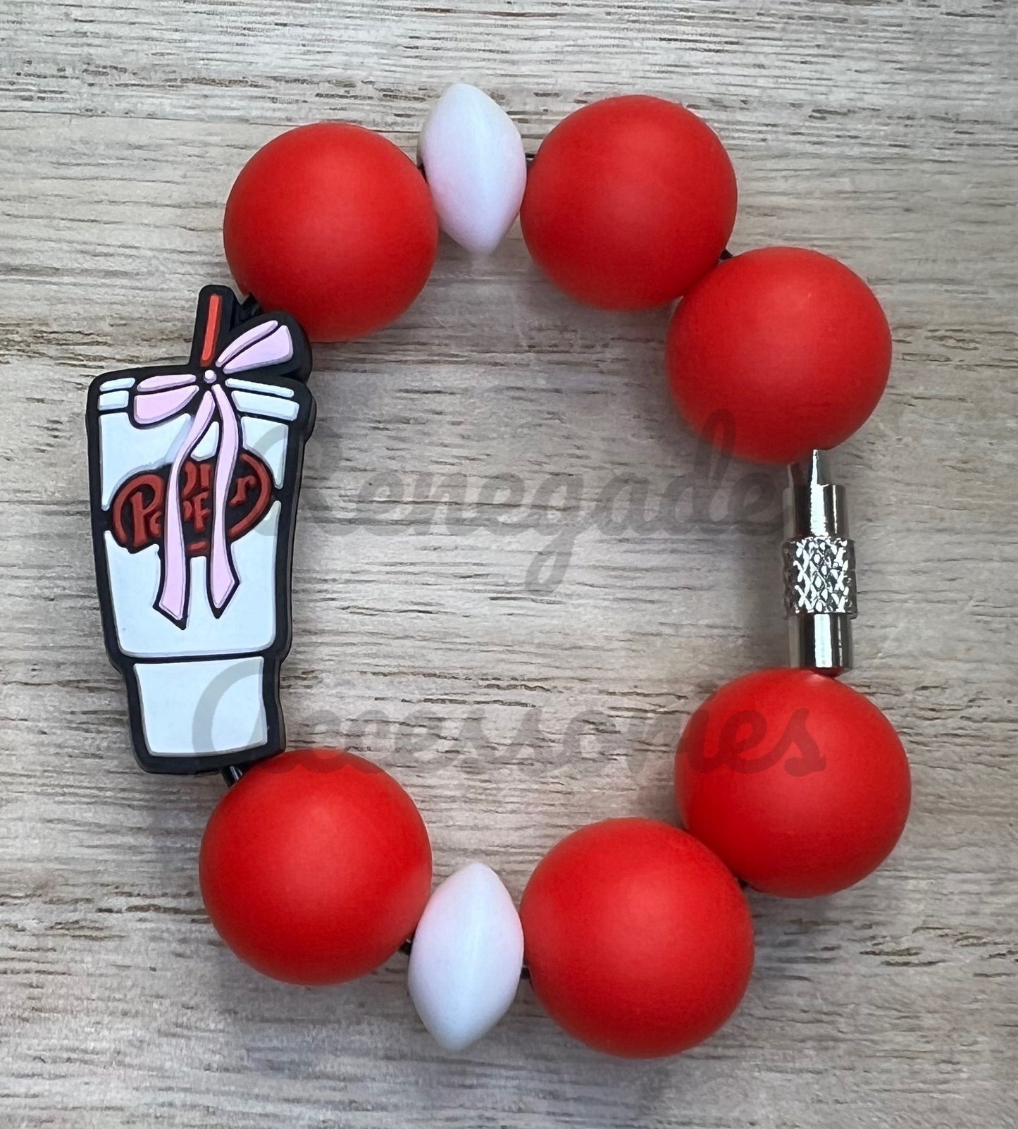 Silicone Charm - Dr P Cup Bow