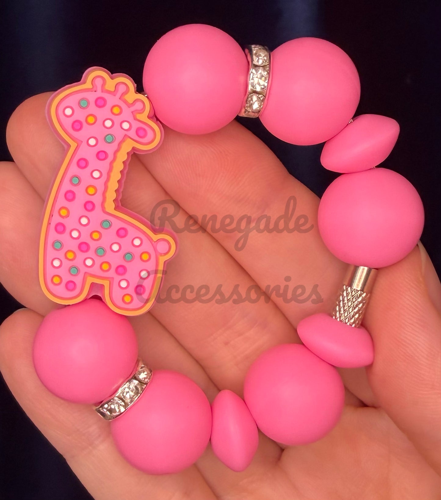 Silicone Charm - Animal Cookie Giraffe
