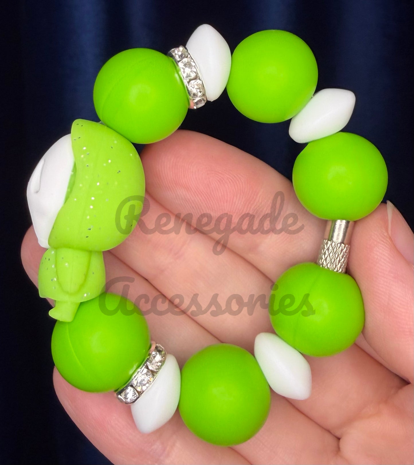 Silicone Charm - Lime Green Ghostface