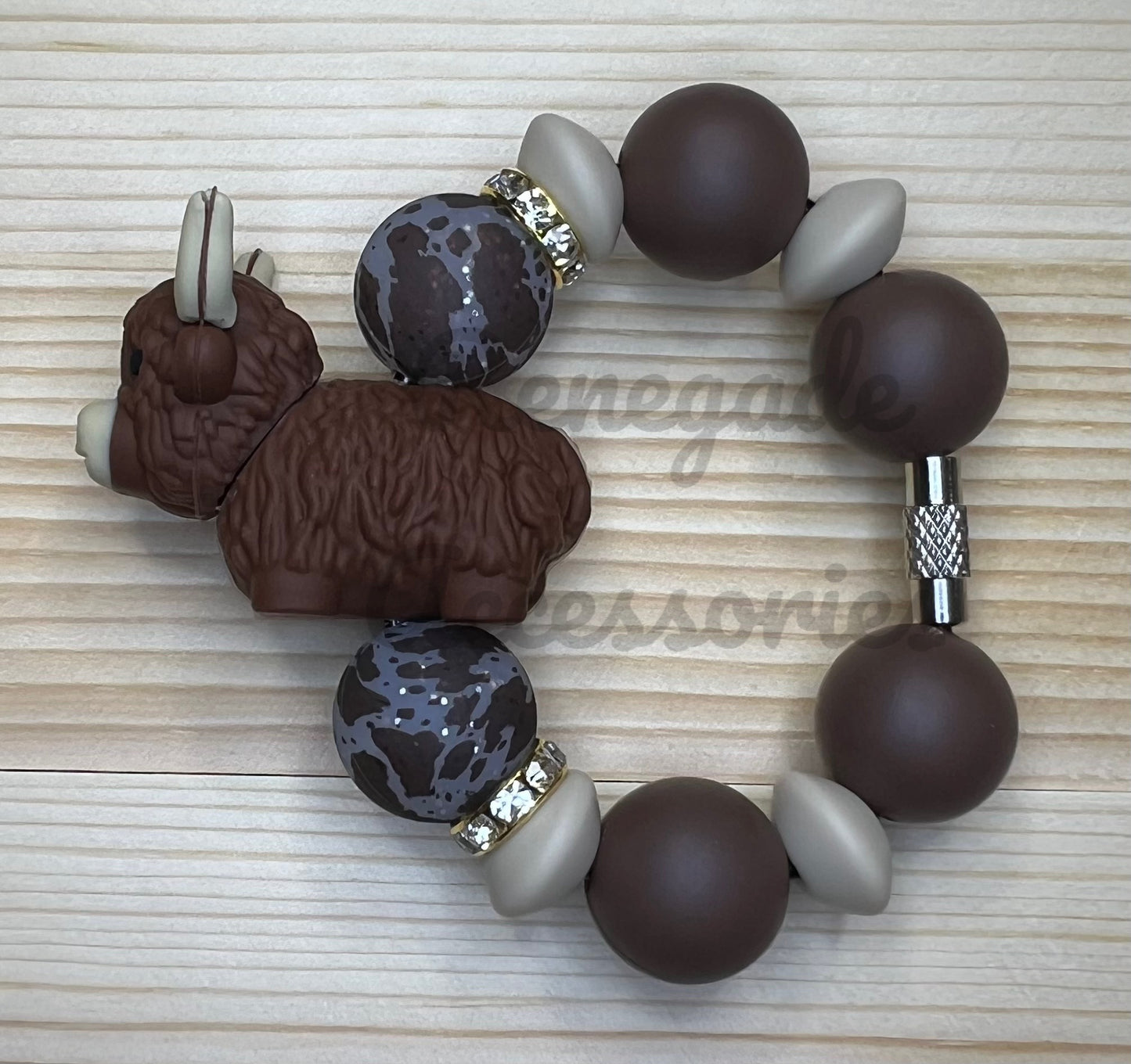 Silicone Charm - Highland Cow - Howdy/Outwest