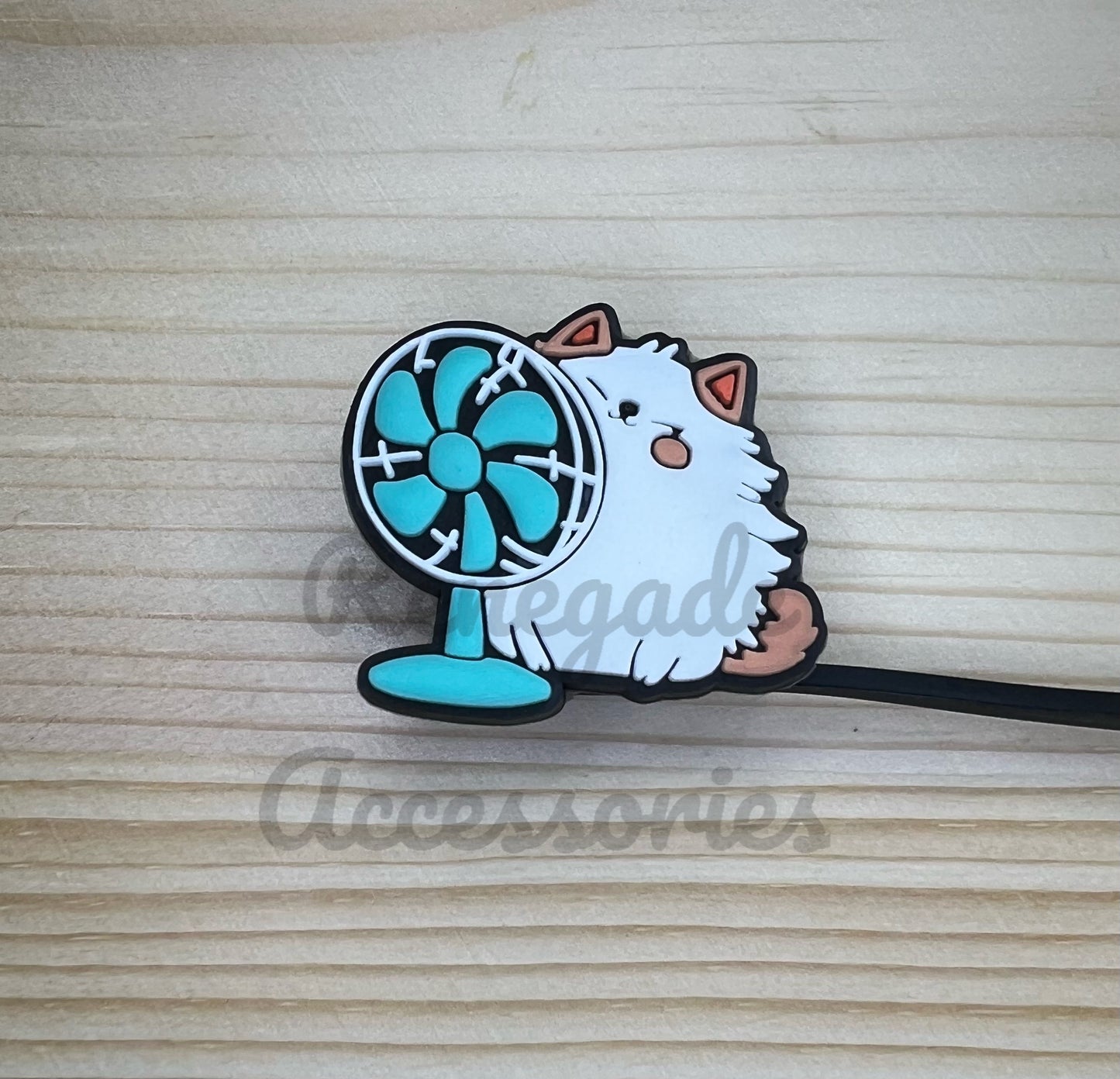 Straw Topper - Cat Fan