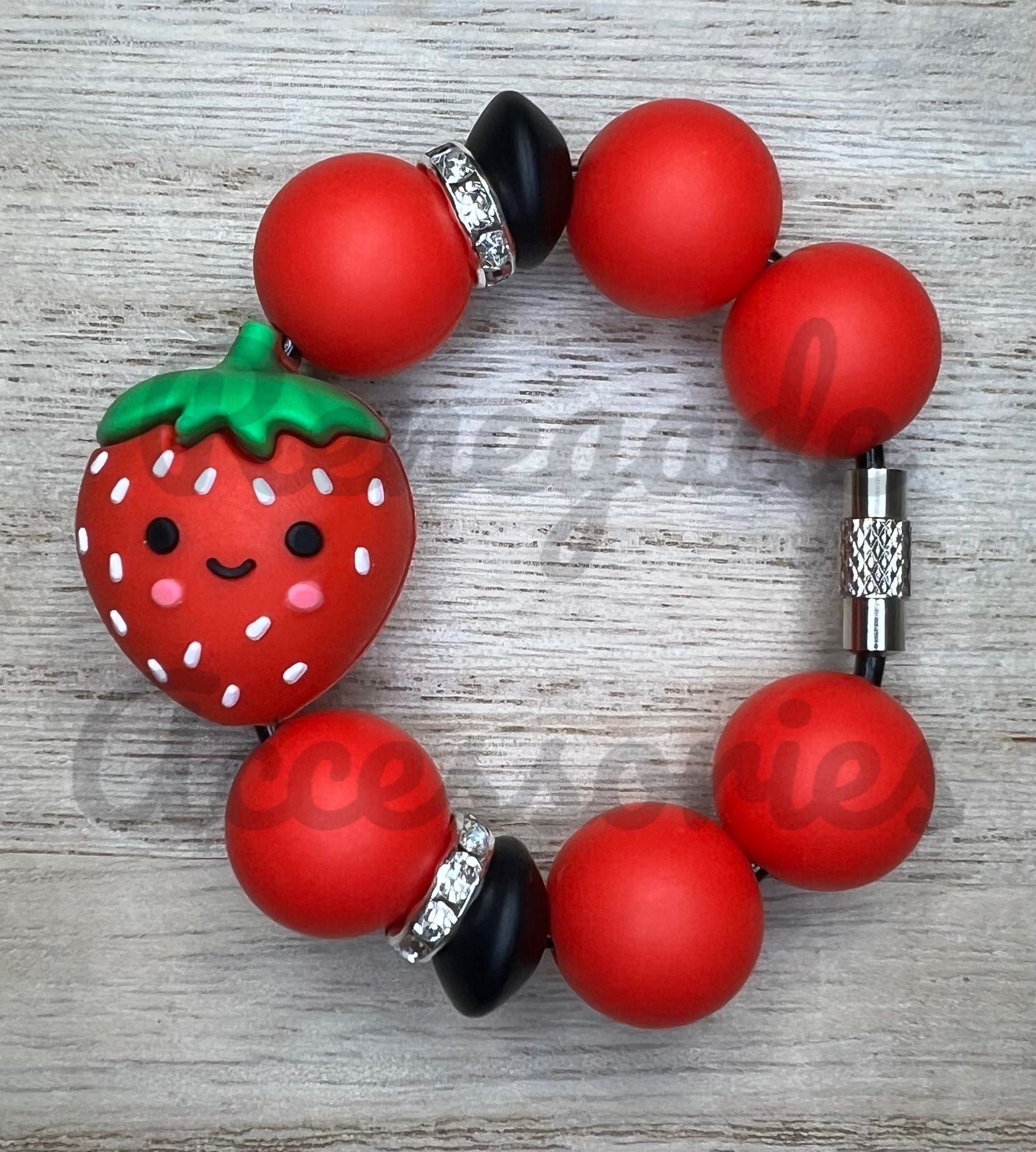 Silicone Charm - Strawberry
