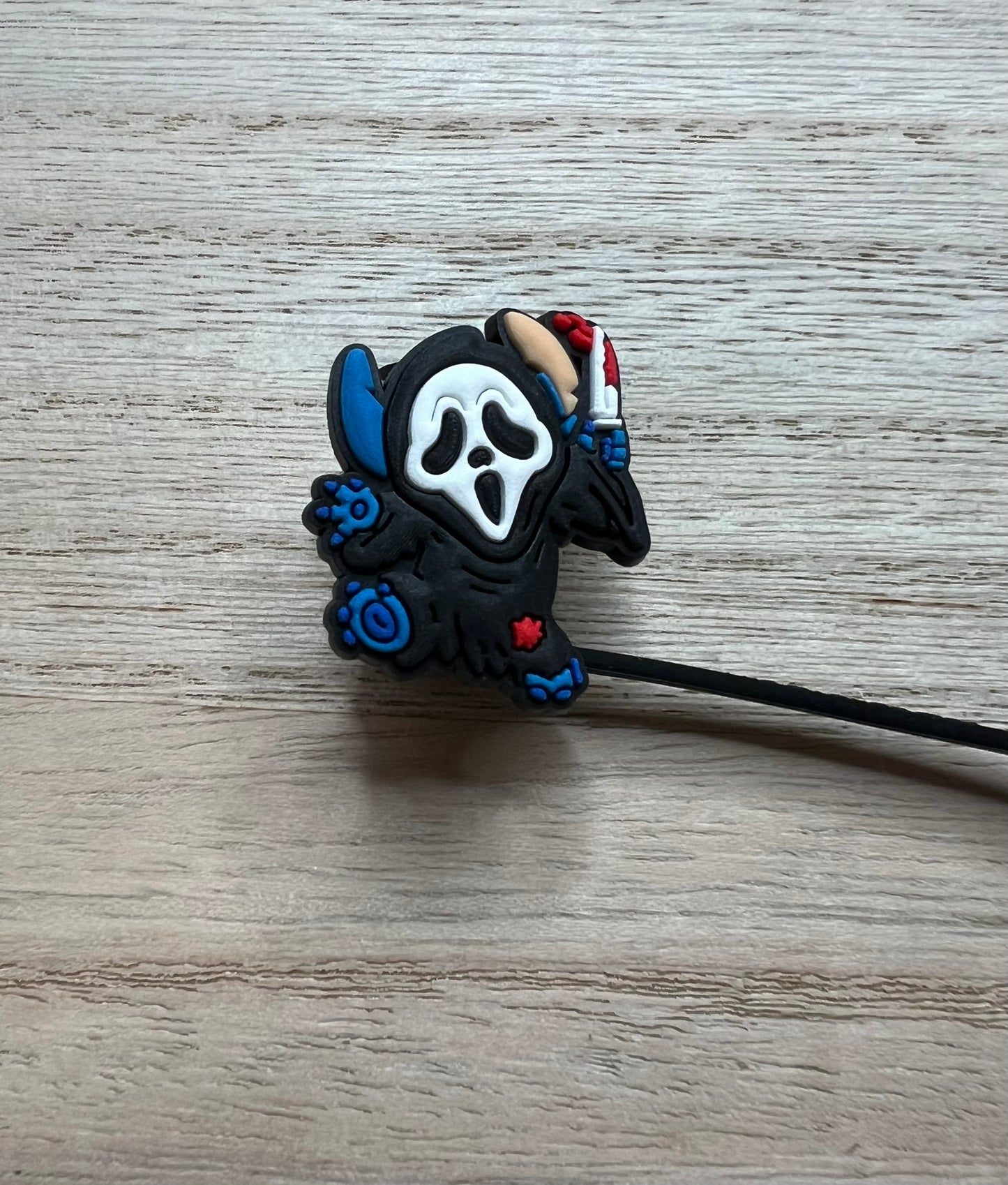Straw Topper - Blue Alien Ghostface - Character