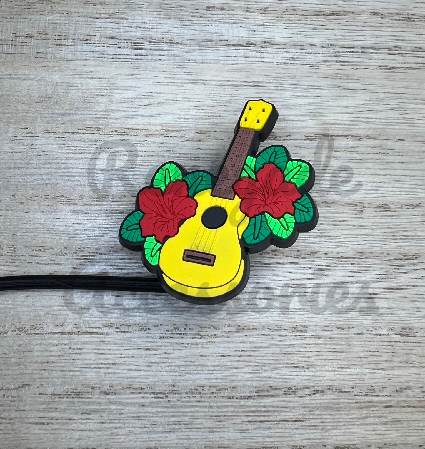 Straw Topper - Guitar Flowers