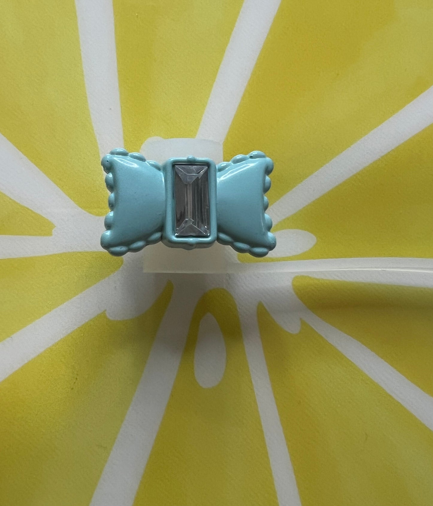 Straw Topper - Acrylic Blue Bow