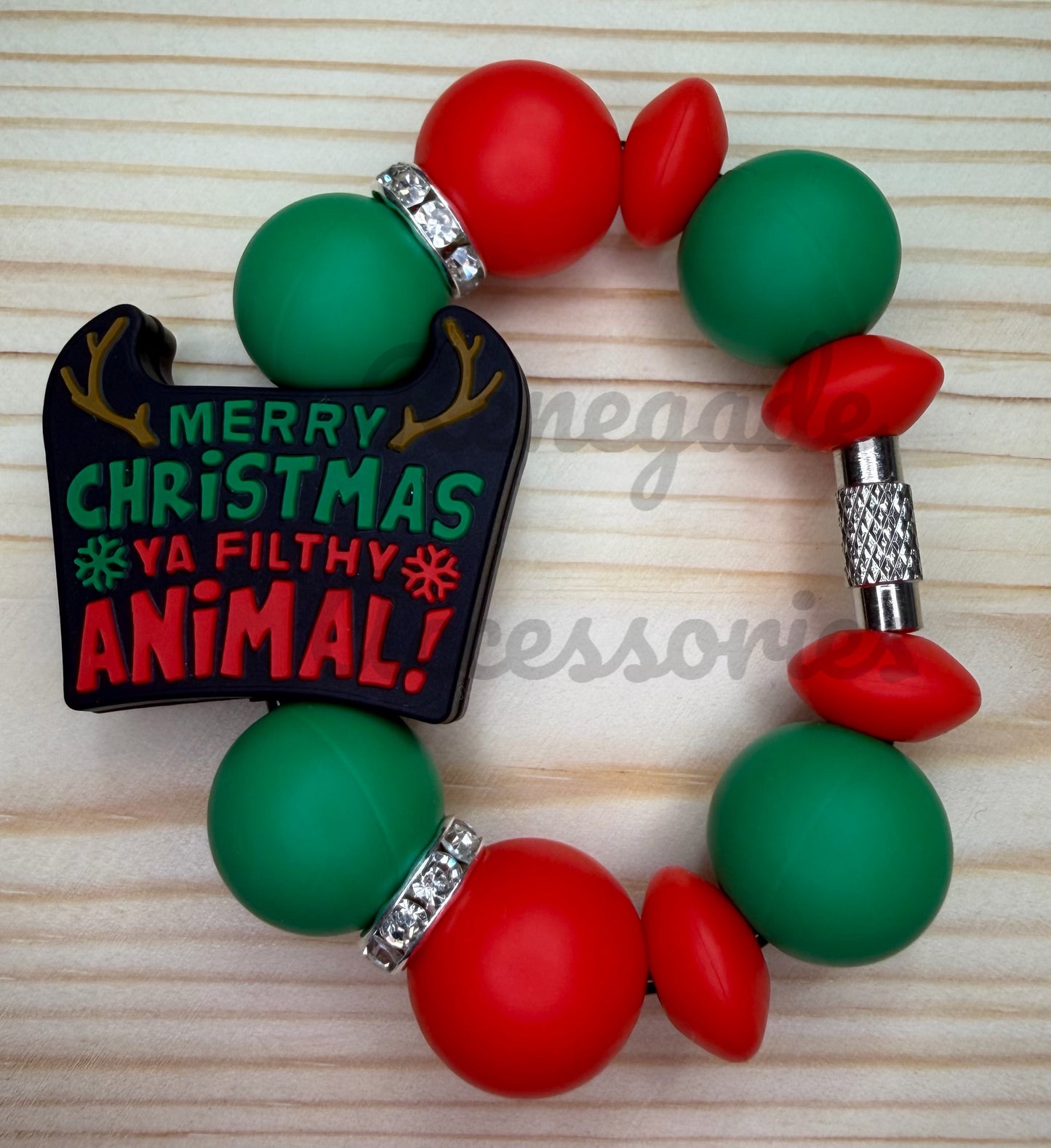 Silicone Charm - Merry Christmas Ya Filthy Animal