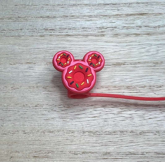 Straw Topper - Mouse Ears Donut