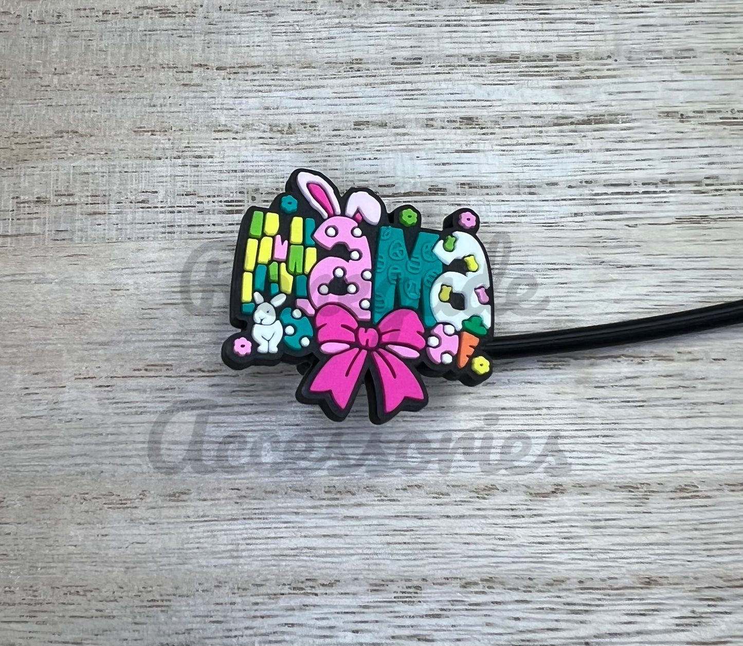 Straw Topper - Mama Bunny Bow