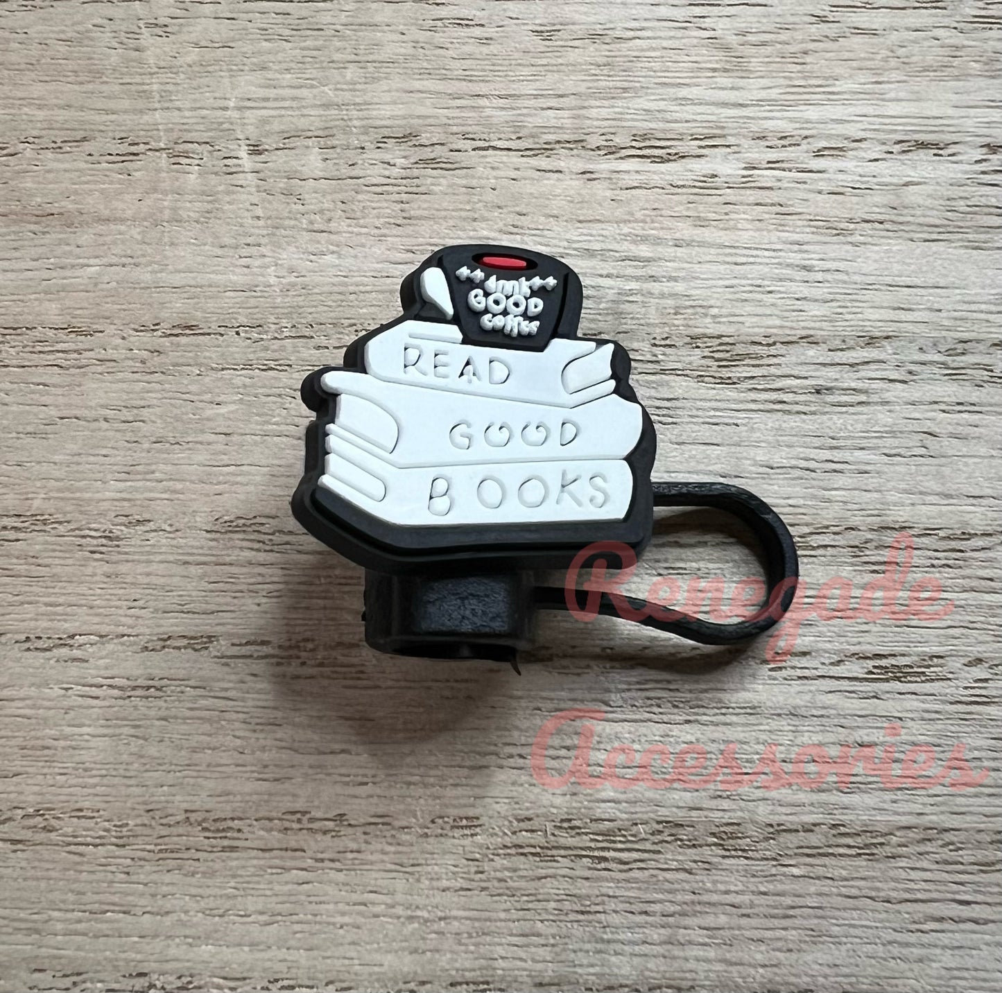 Straw Topper - Drink Good Coffee Read Good Books