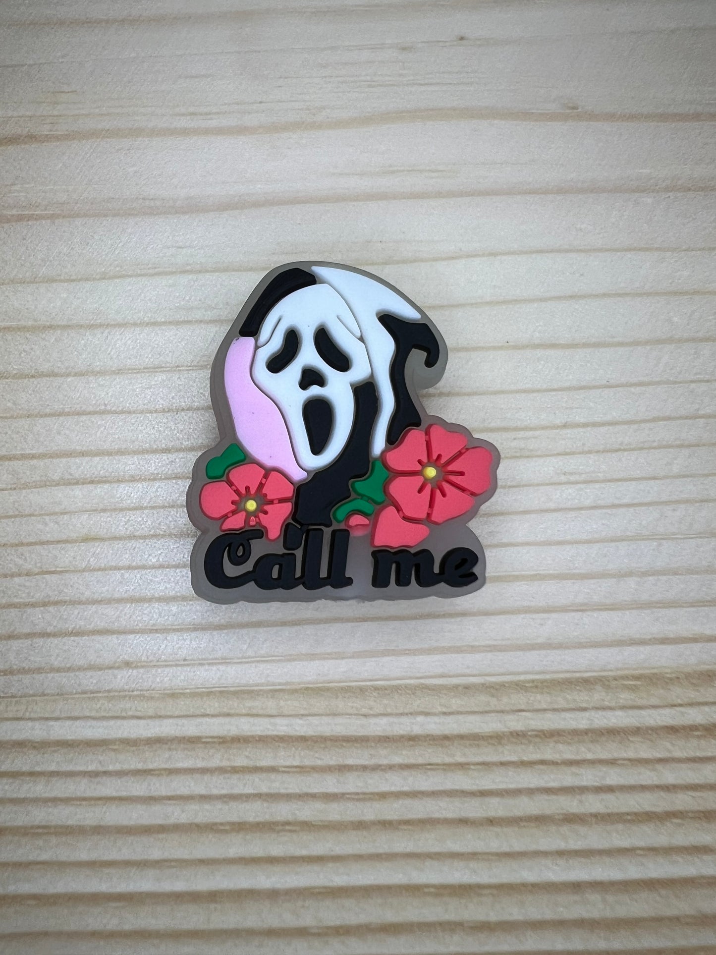 Focal Bead - Call Me Ghostface - Glow In The Dark
