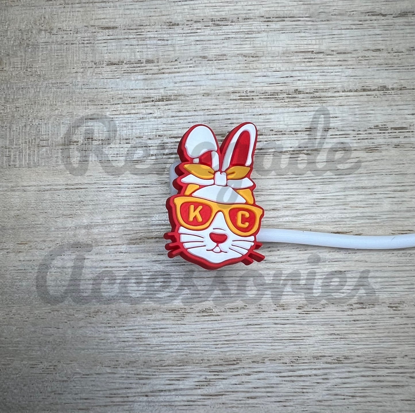 Straw Topper - Kansas City Bunny - Sports