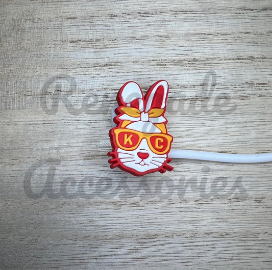 Straw Topper - Kansas City Bunny - Sports