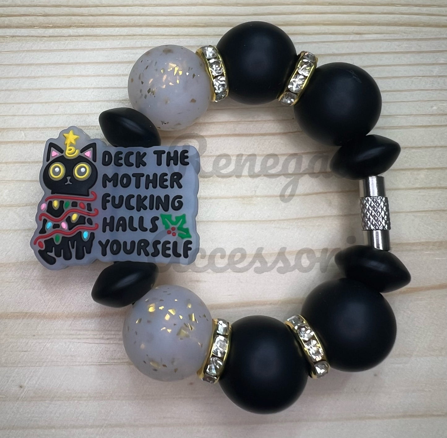 Silicone Charm - Deck The MF Halls Yourself - Cat