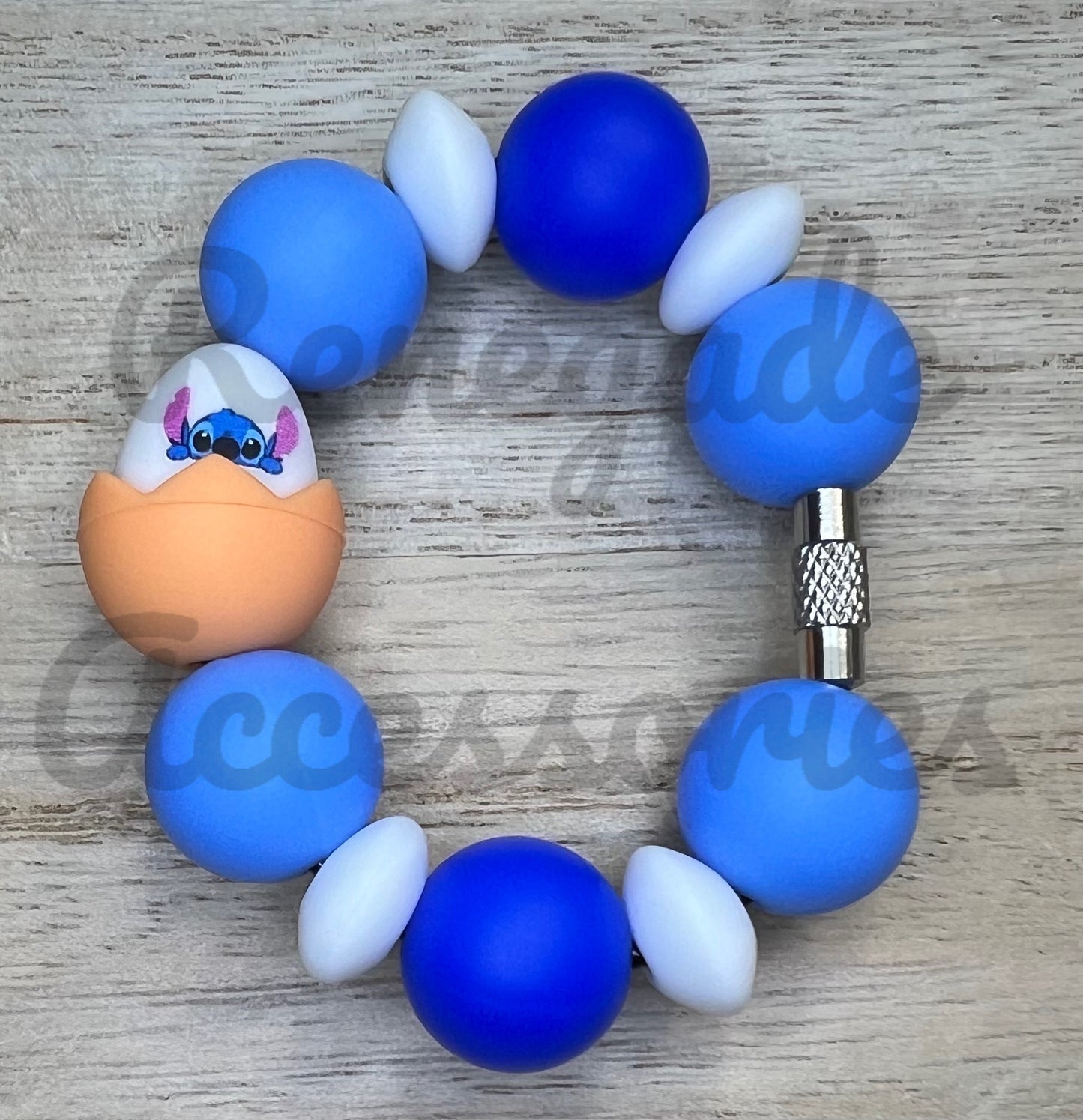 Silicone Charm - Blue Alien Character Easter Egg