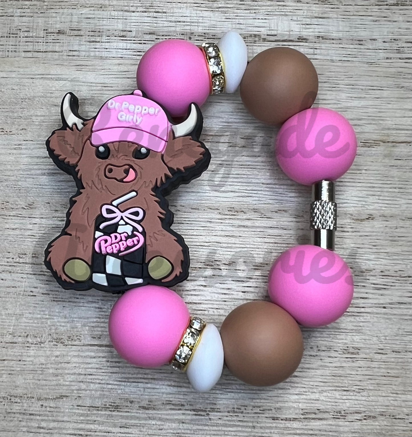 Silicone Charm - Dr P Girly - Highland Cow