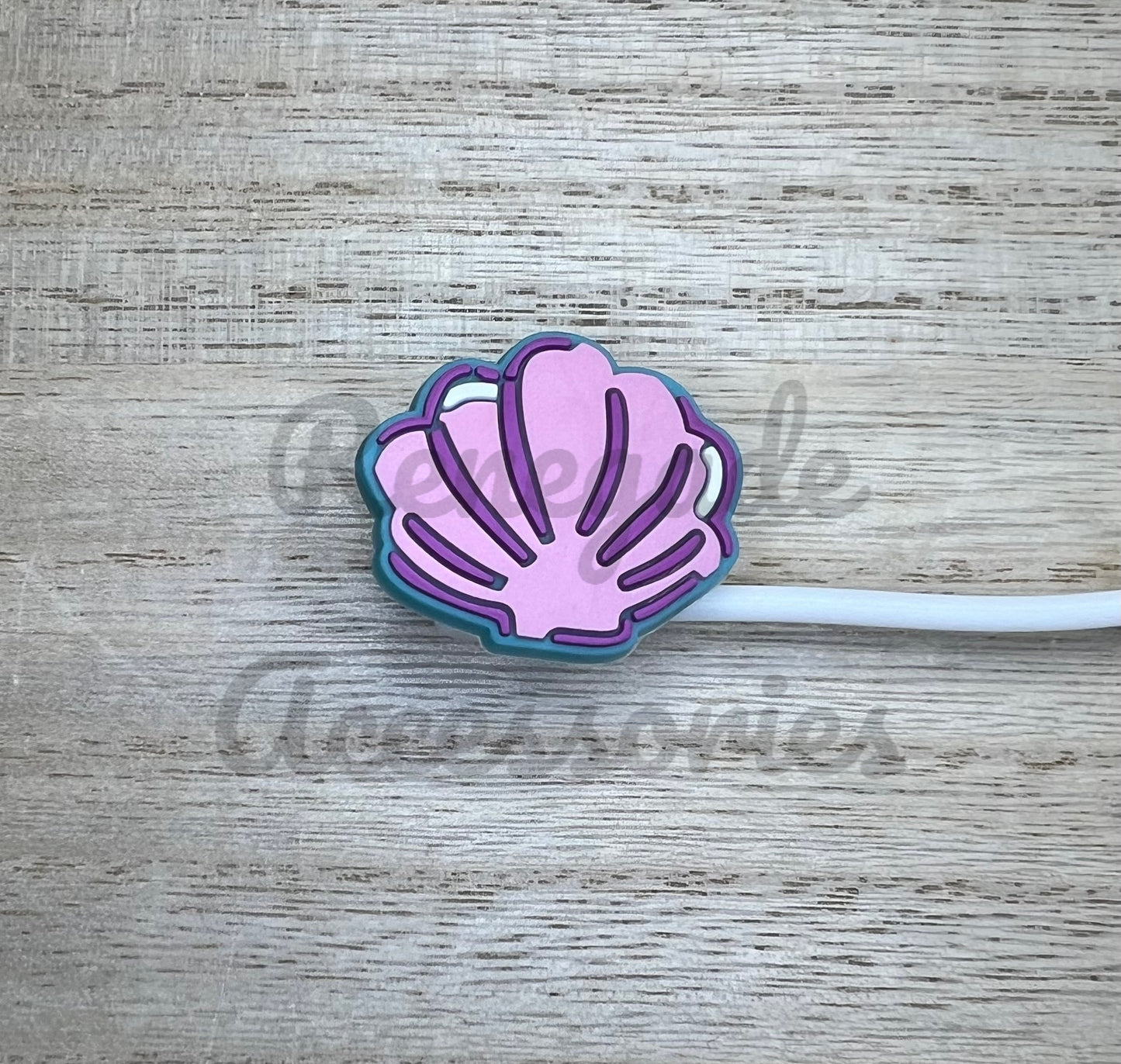 Straw Topper - Seashell