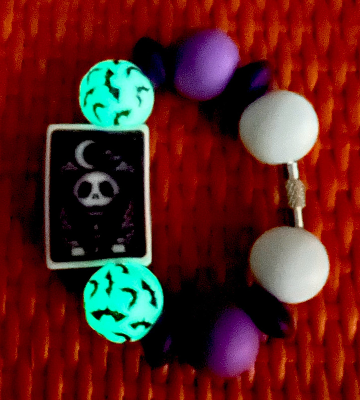Silicone Charm - Tarot Mermaid Princess - Glow In The Dark Bat Beads - Character
