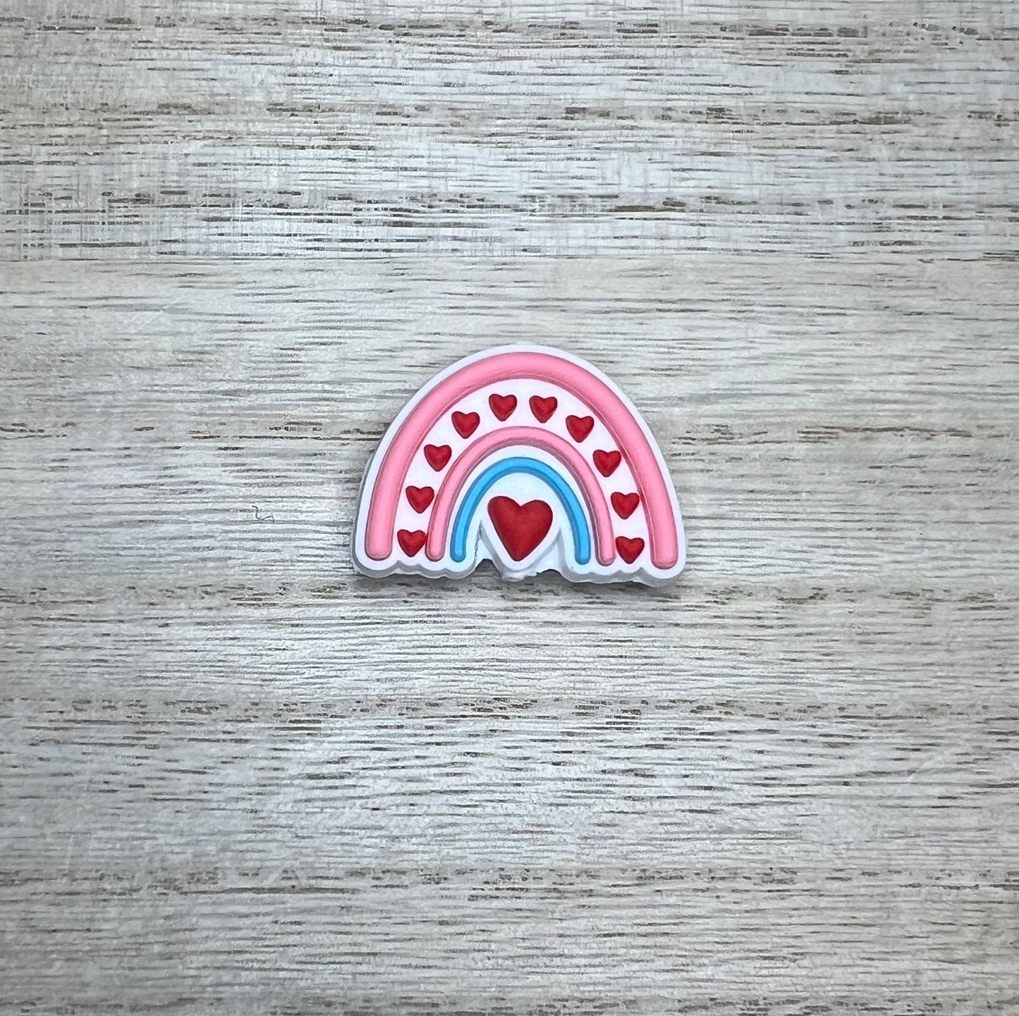Focal Bead - Heart Rainbow