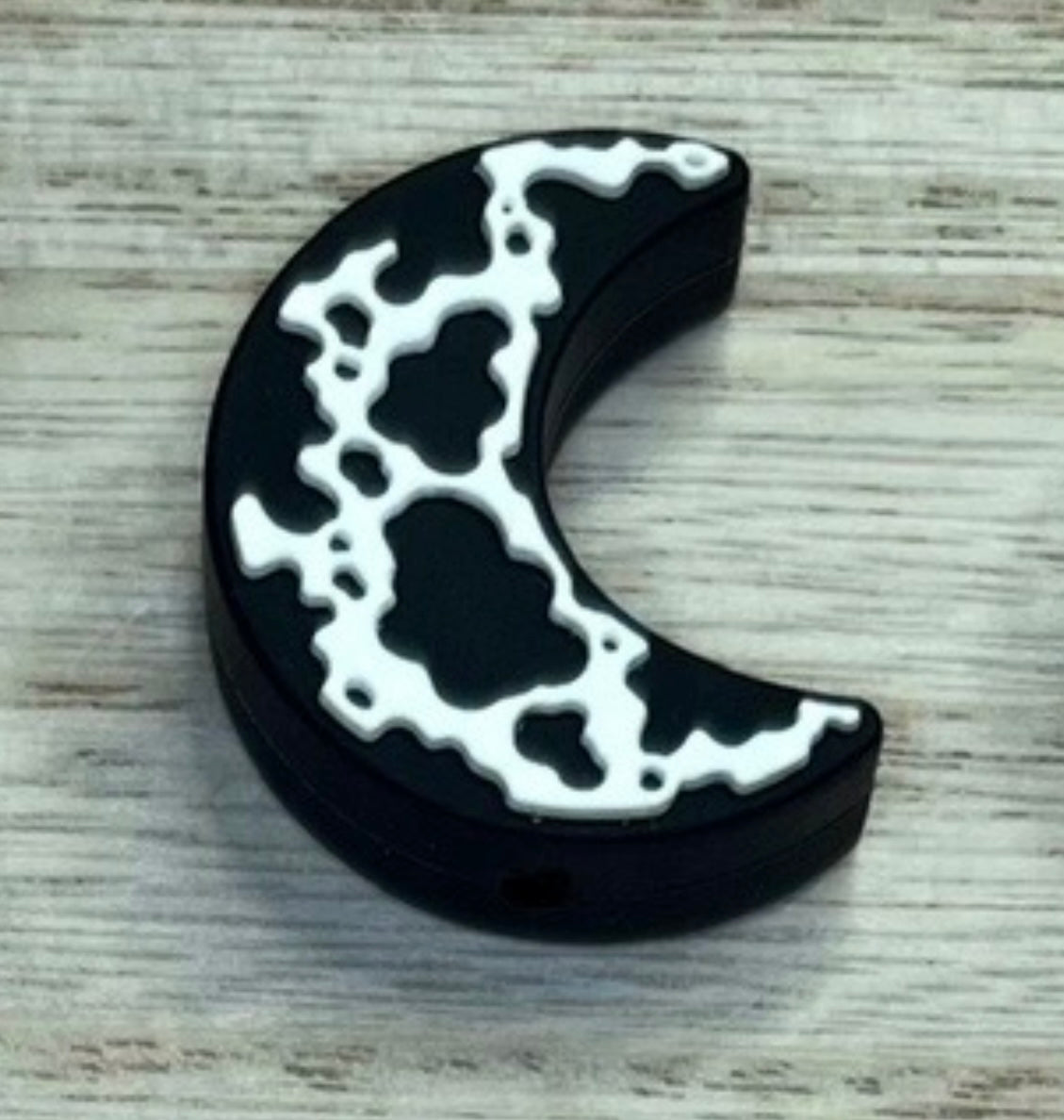 Focal Bead - Cow Print Moon