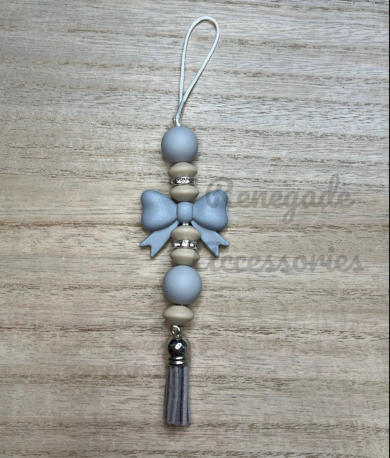 Silicone Charm - Enchanted Charms - Gray Bow - Picnic Perfection