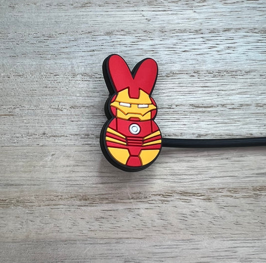 Straw Topper - Superhero Character Peep Bunny