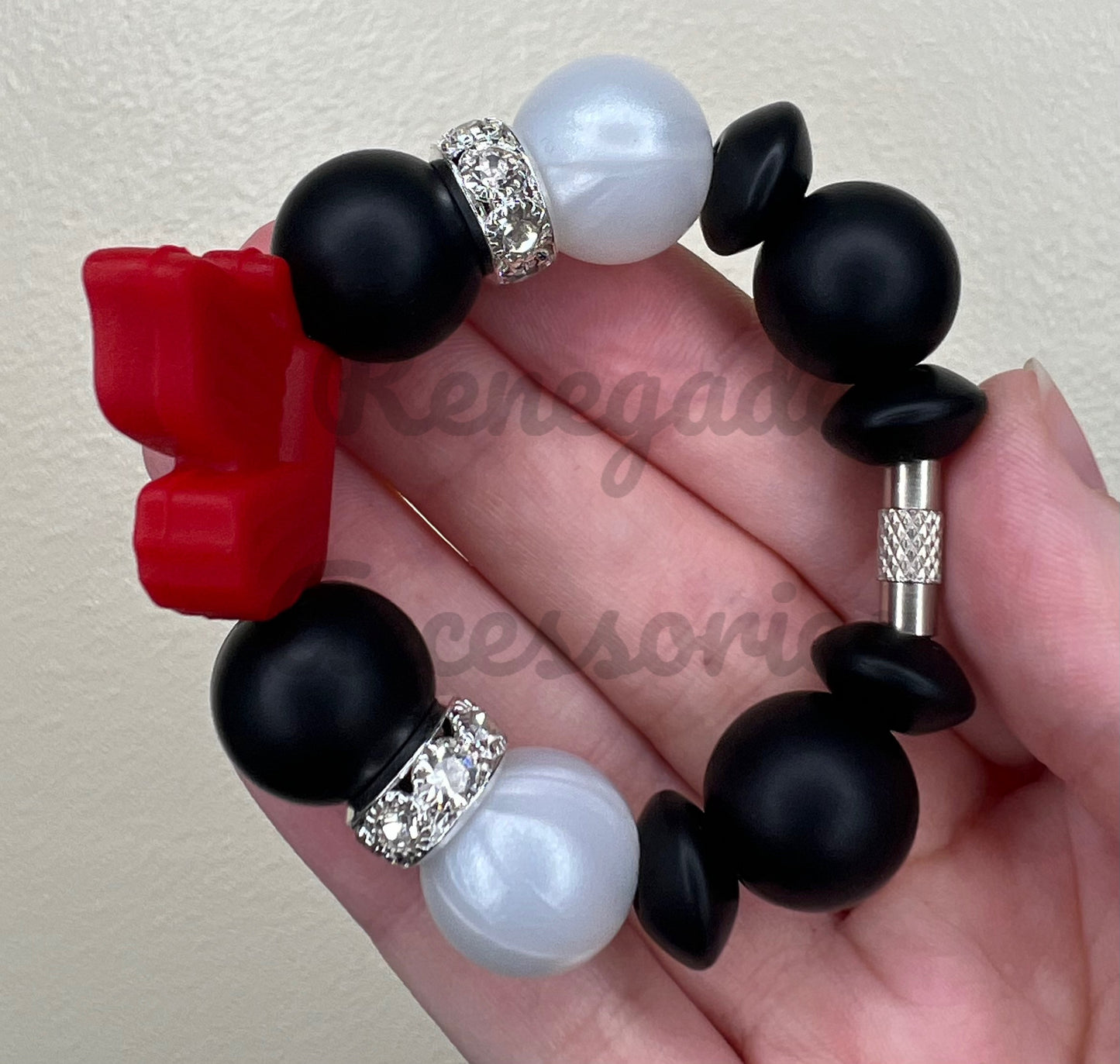 Silicone Charm - Red Butterfly