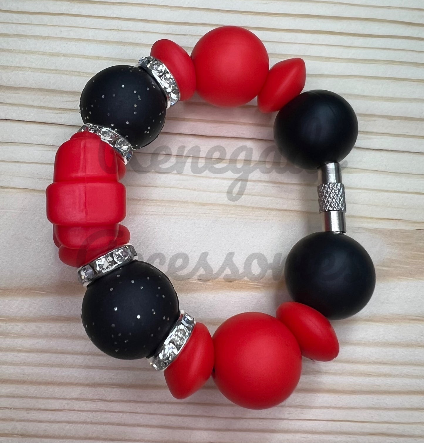 Silicone Charm - Red Bow
