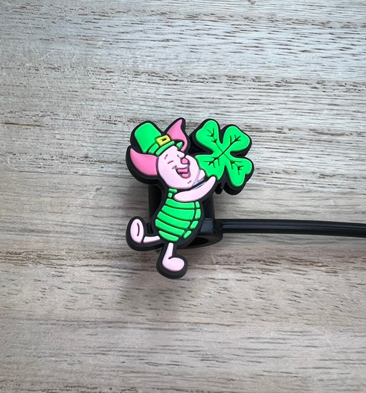 Straw Topper - Pig - Yellow Bear Character