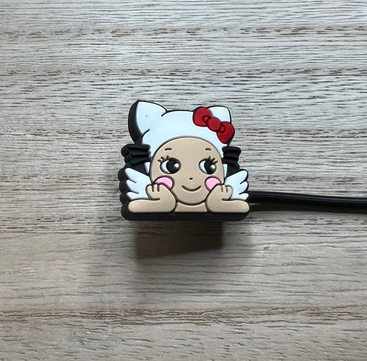 Straw Topper - Angel HK Cinna Character