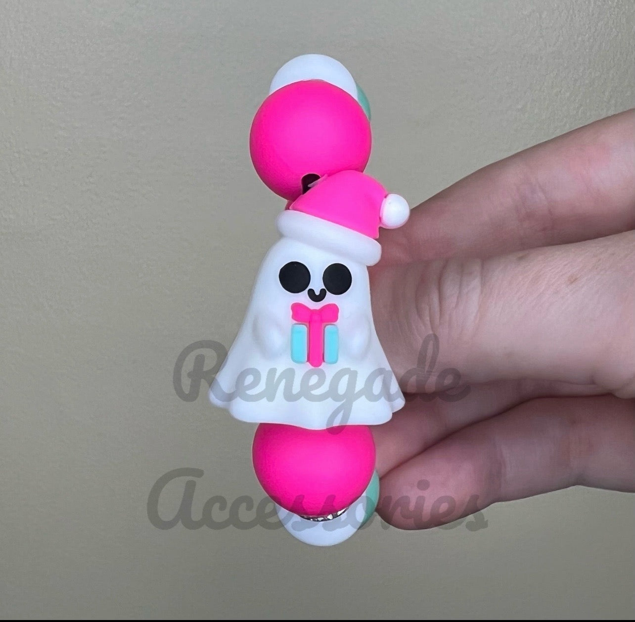 Silicone Charm - Ghost Christmas Box