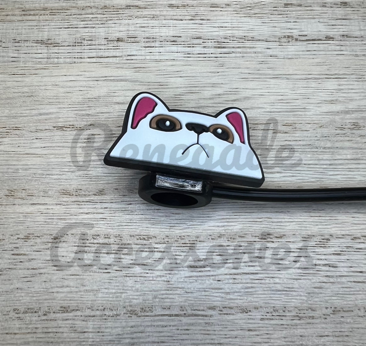 Straw Topper - Funny Cat