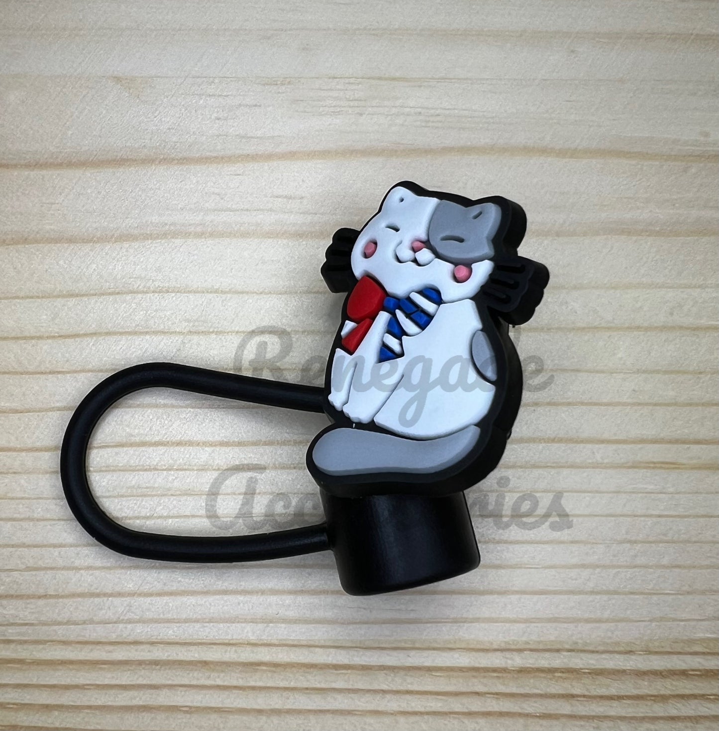Straw Topper - Fourth Of July Cat