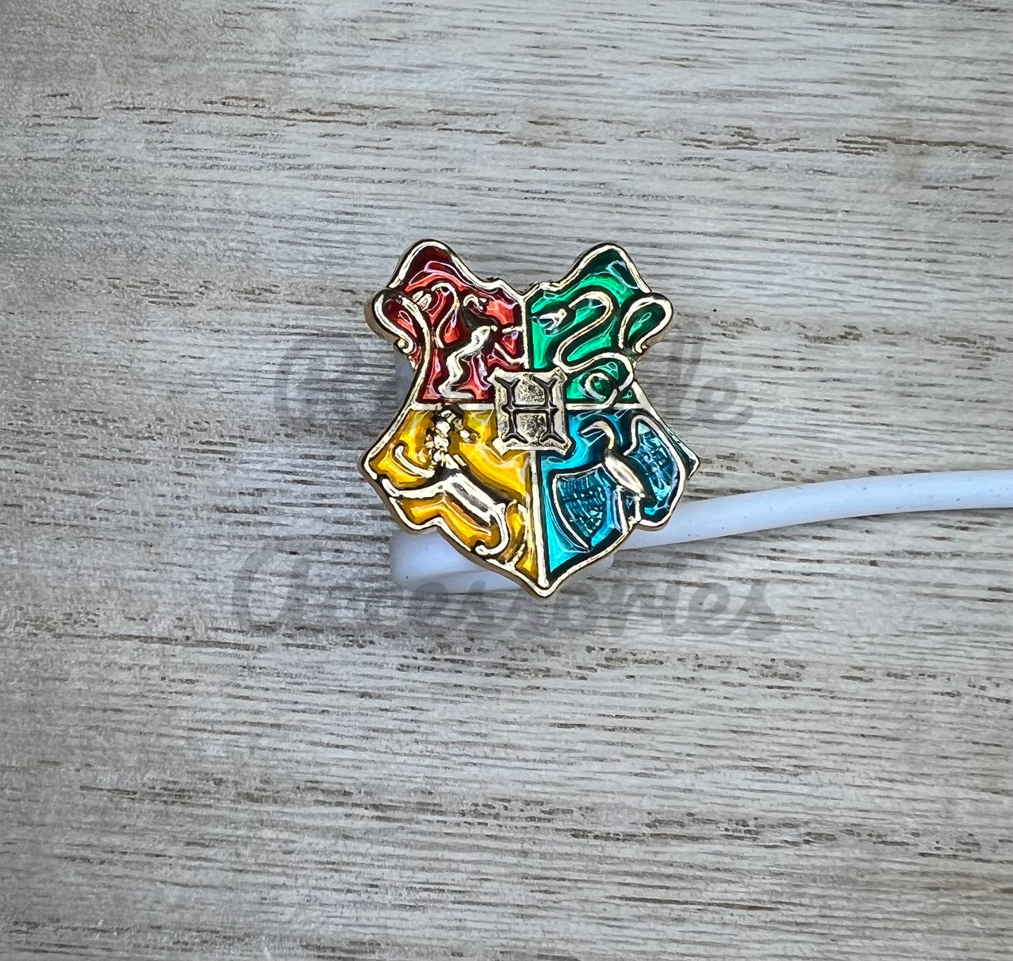 Straw Topper - Metal - HP Crest