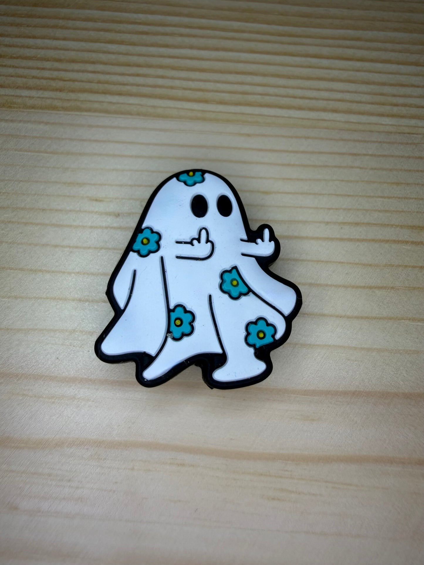 Focal Bead - Ghost Flipping Off