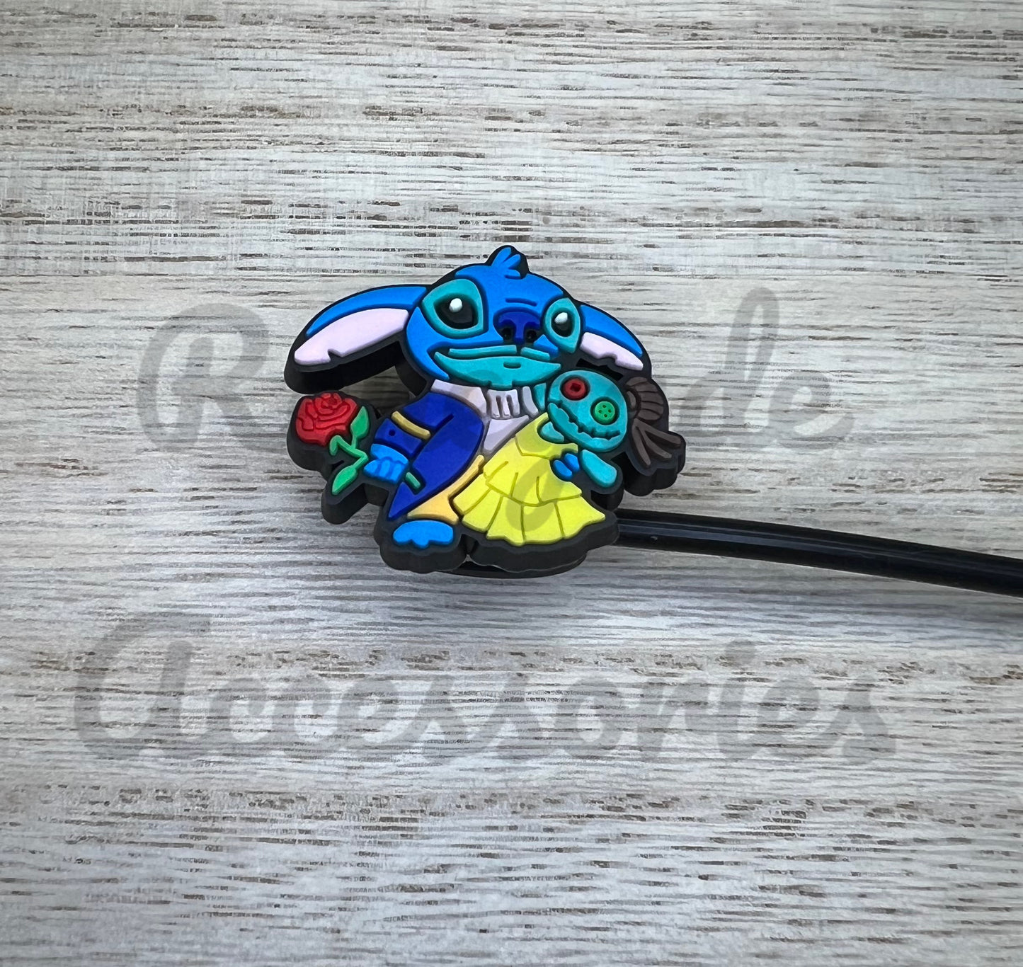 Straw Topper - Blue Alien Beauty Princess Character