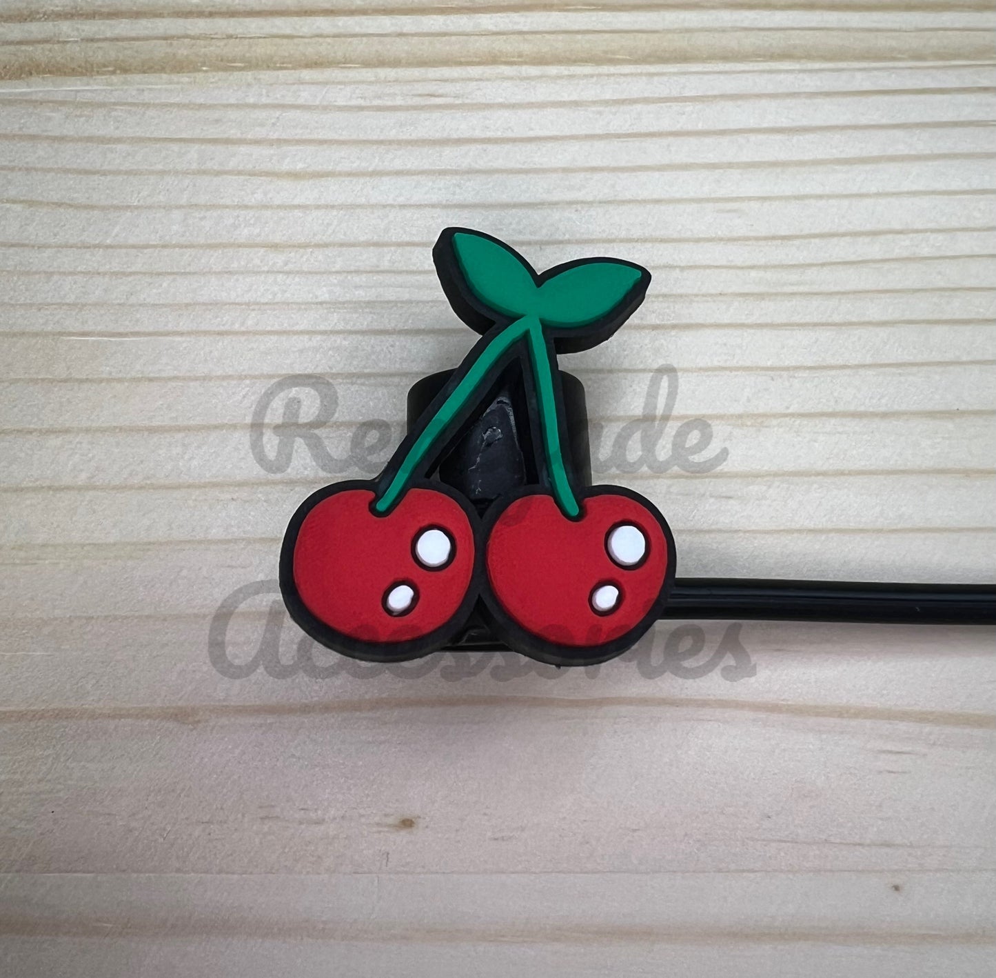 Straw Topper - Cherry