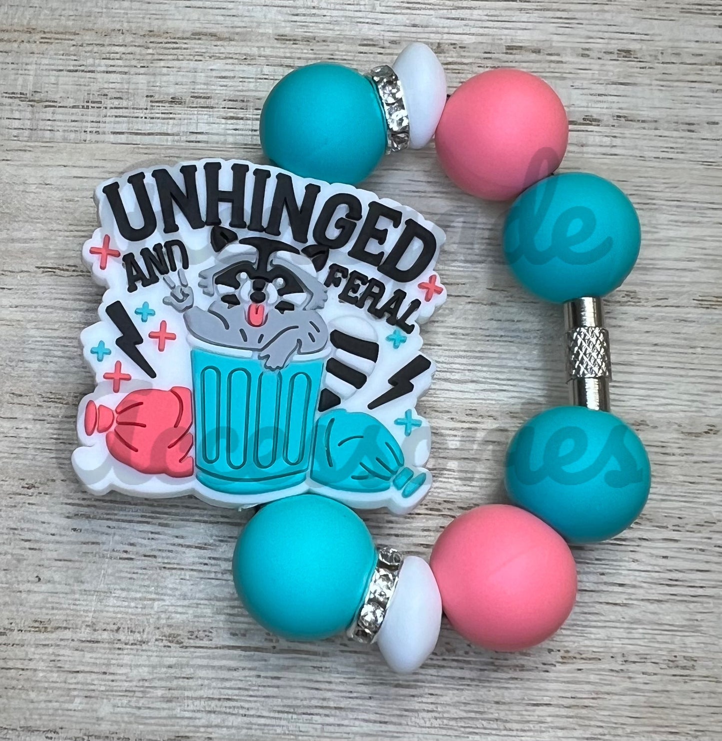 Silicone Charm - Unhinged And Feral Raccoon