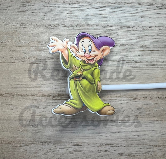 Straw Topper - Acrylic - Dopey Character