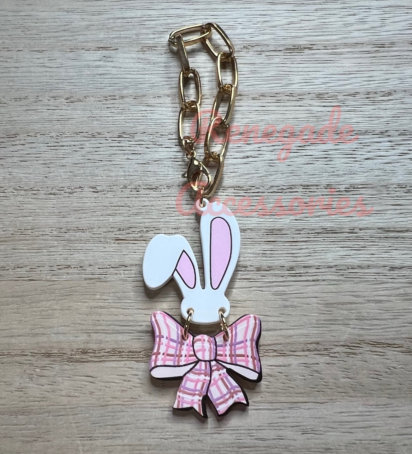 Metal Charm - Bunny Bow