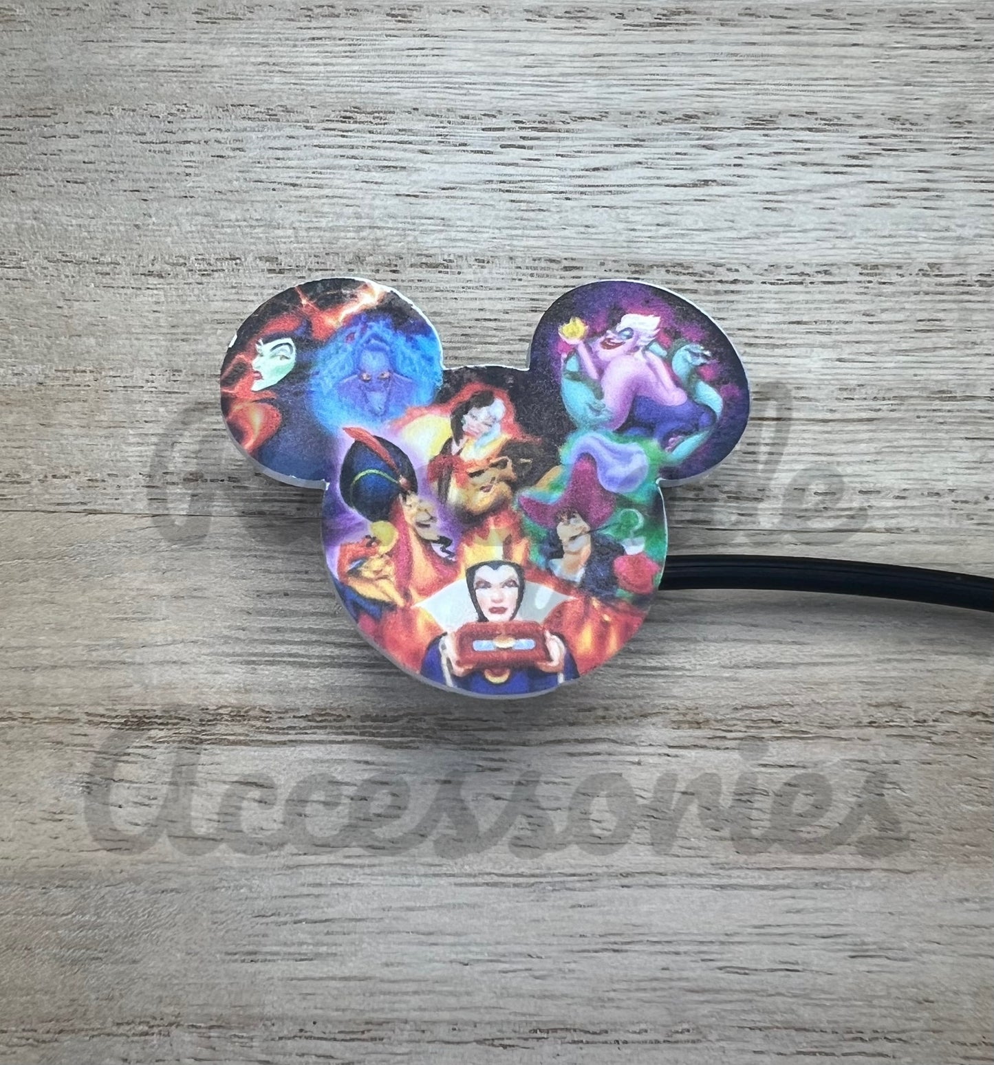 Straw Topper - Acrylic - Mouse Ears Villain Characters