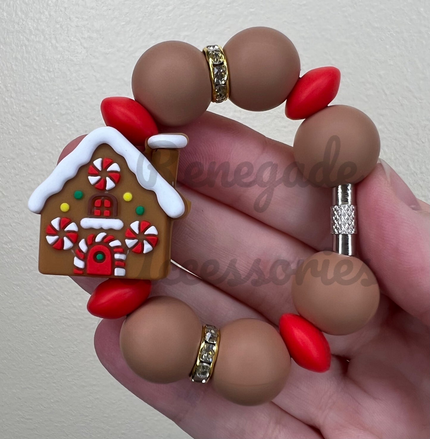 Silicone Charm - Gingerbread House