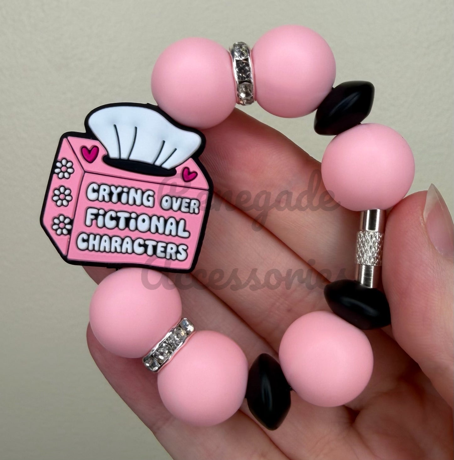 Silicone Charm - Crying Over Fictional Characters - Books