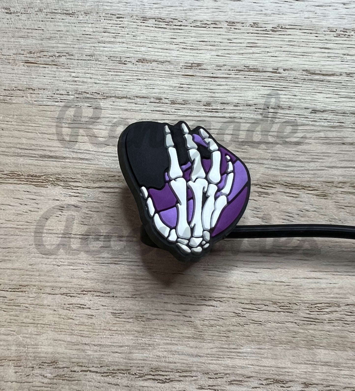 Straw Topper - Skeleton Easter Egg