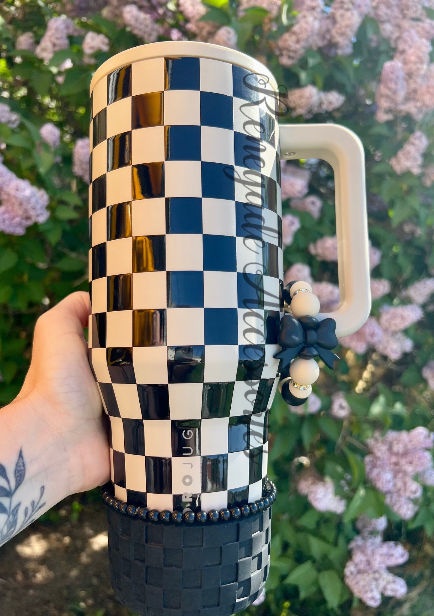 Tumbler Bracelet - Black - Aubrie Checkers - Hydrojug