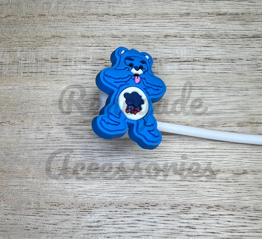 Straw Topper - Blue C Bear Character