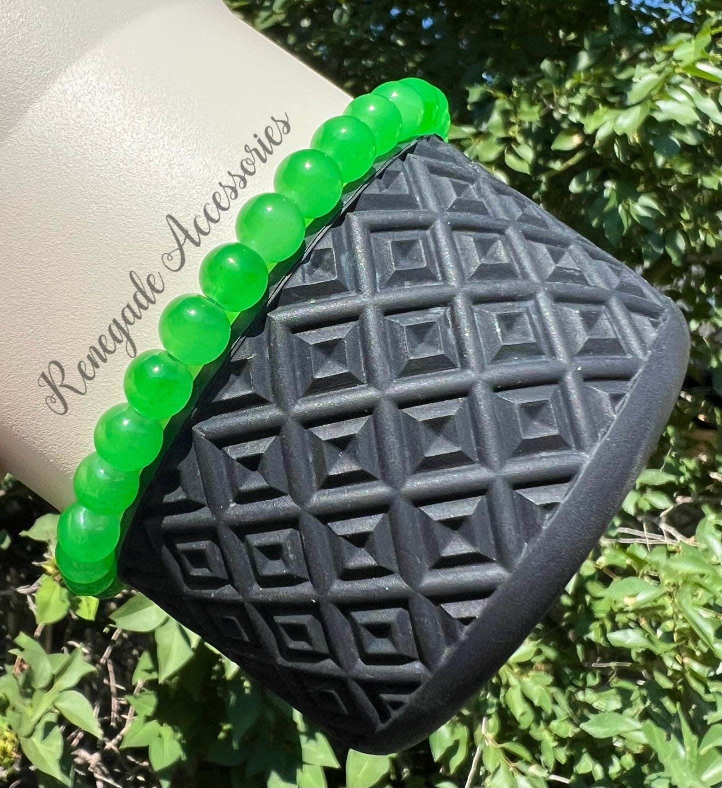 Bracelet Stack - Bright Green Glass - HYDROJUG