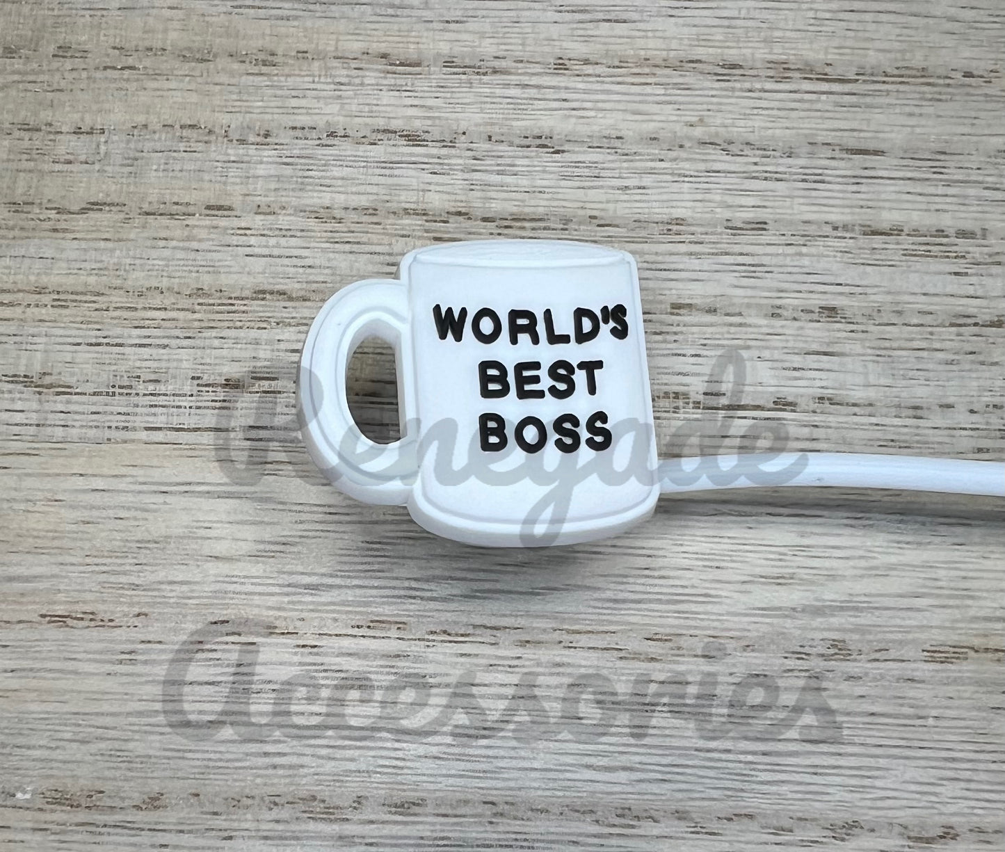 Straw Topper - Worlds Best Boss - Office